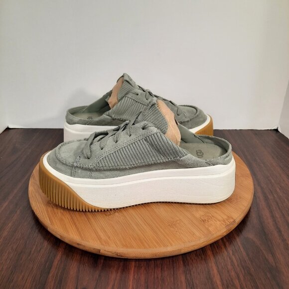UGG Ez Duzzit Womens Size 6.5 Shoes Shaded Clover Suede Platform Mule Sneakers - Picture 6 of 10